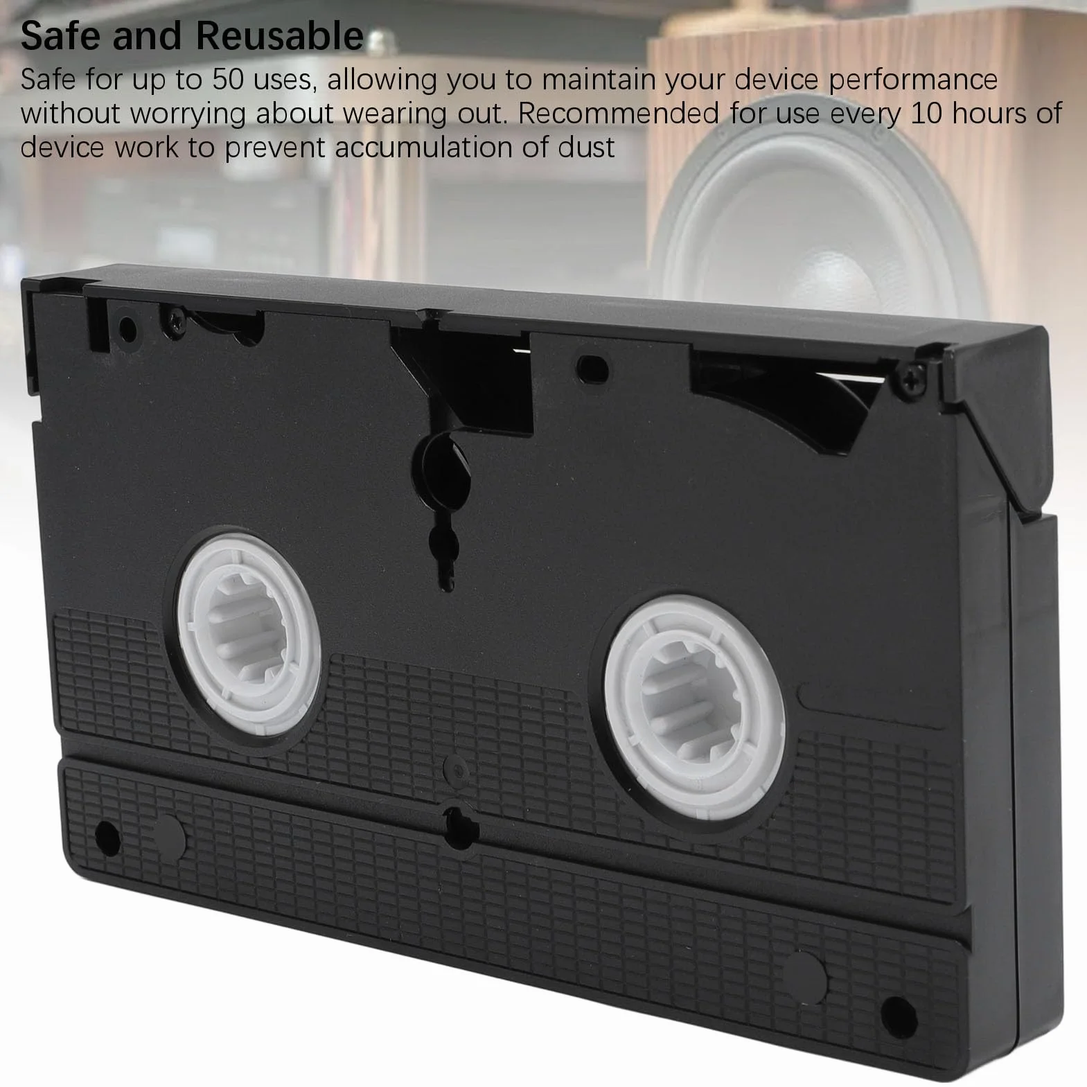 Detergente per la Testa VHS/VCR, Kit Detergente per la Testa Video Riutilizzabile per Giocatori VHS/VCR, Tipo a Secco