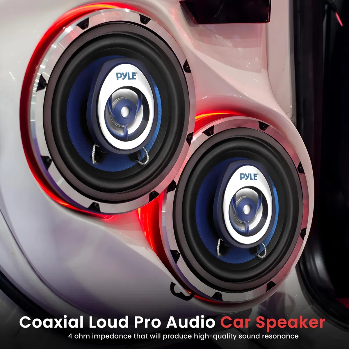 Pyle Stereo Casse Auto 2-Vie Universali, 120 Watt, Altoparlanti Coassiali 8.9 Centimetri, Montaggio Rapido OEM, Compatibili per Porte/Pannelli Laterali Veicoli