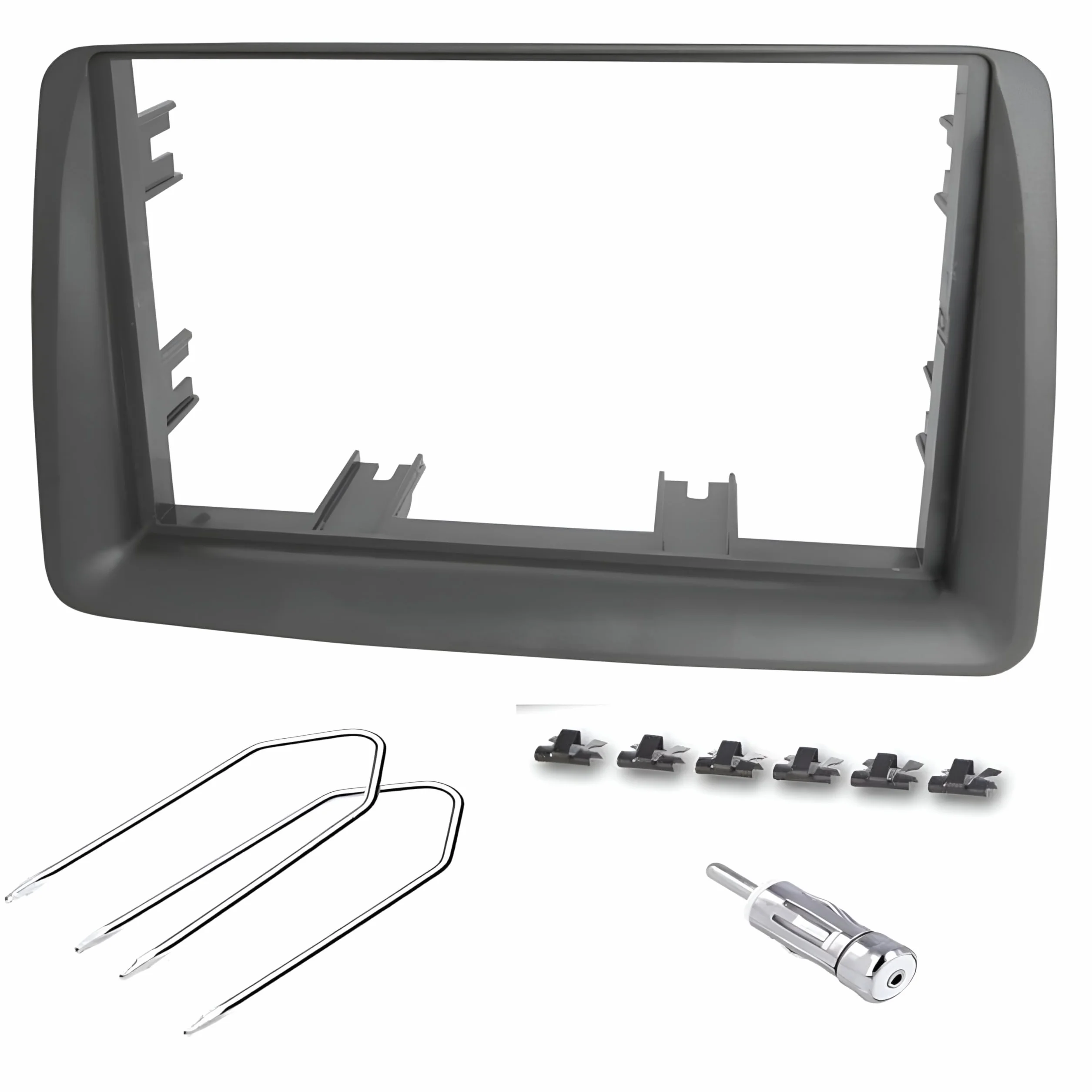 Sound way - Kit Montaggio adattatore Autoradio, Mascherina 2 DIN compatibile con Fiat Panda (169) 2003-2012