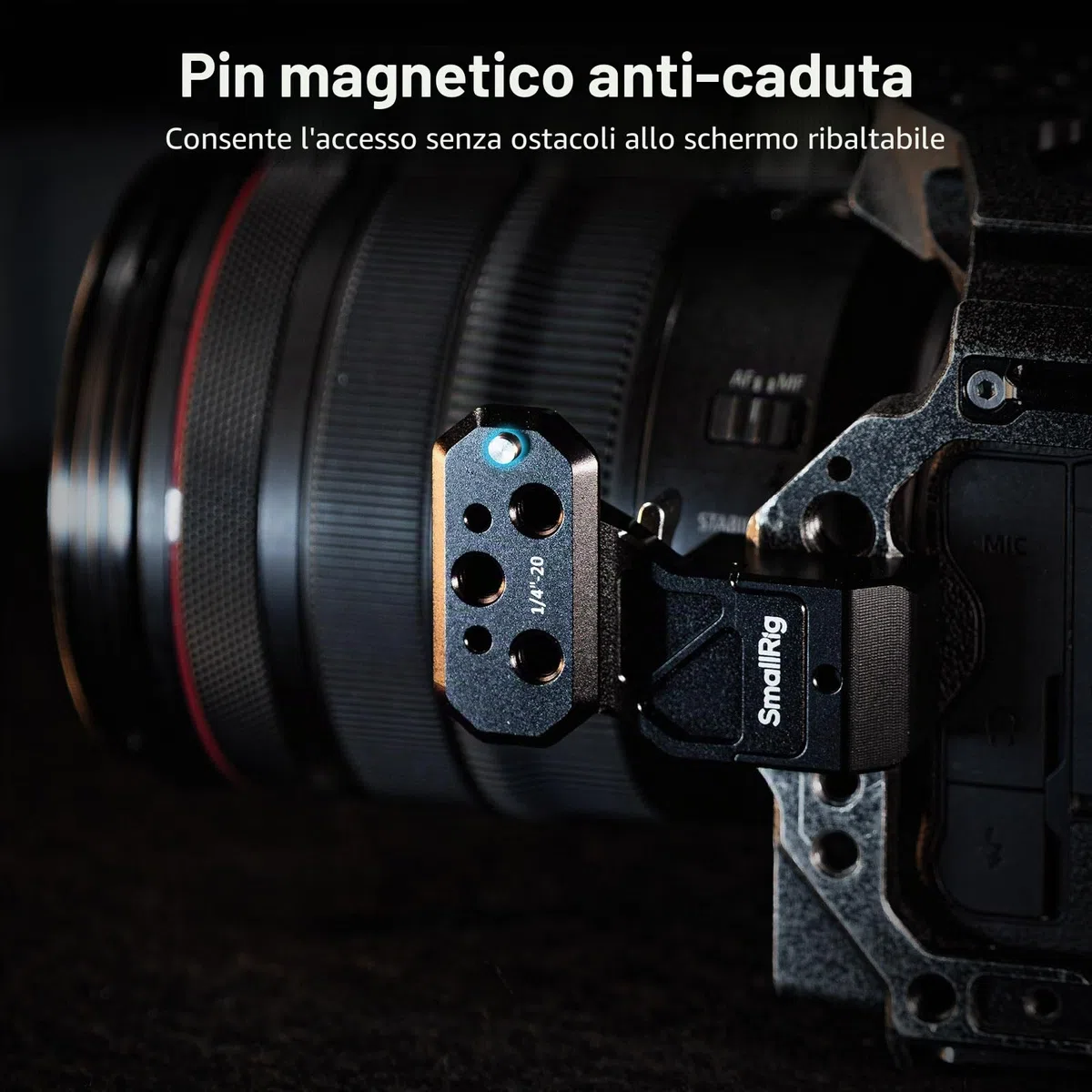SMALLRIG Adattatore di Estensione per Maniglia Laterale con Morsetto NATO, per Guide NATO, per Gabbie con Guide NATO Integrate, Piastre di Montaggio - 4458