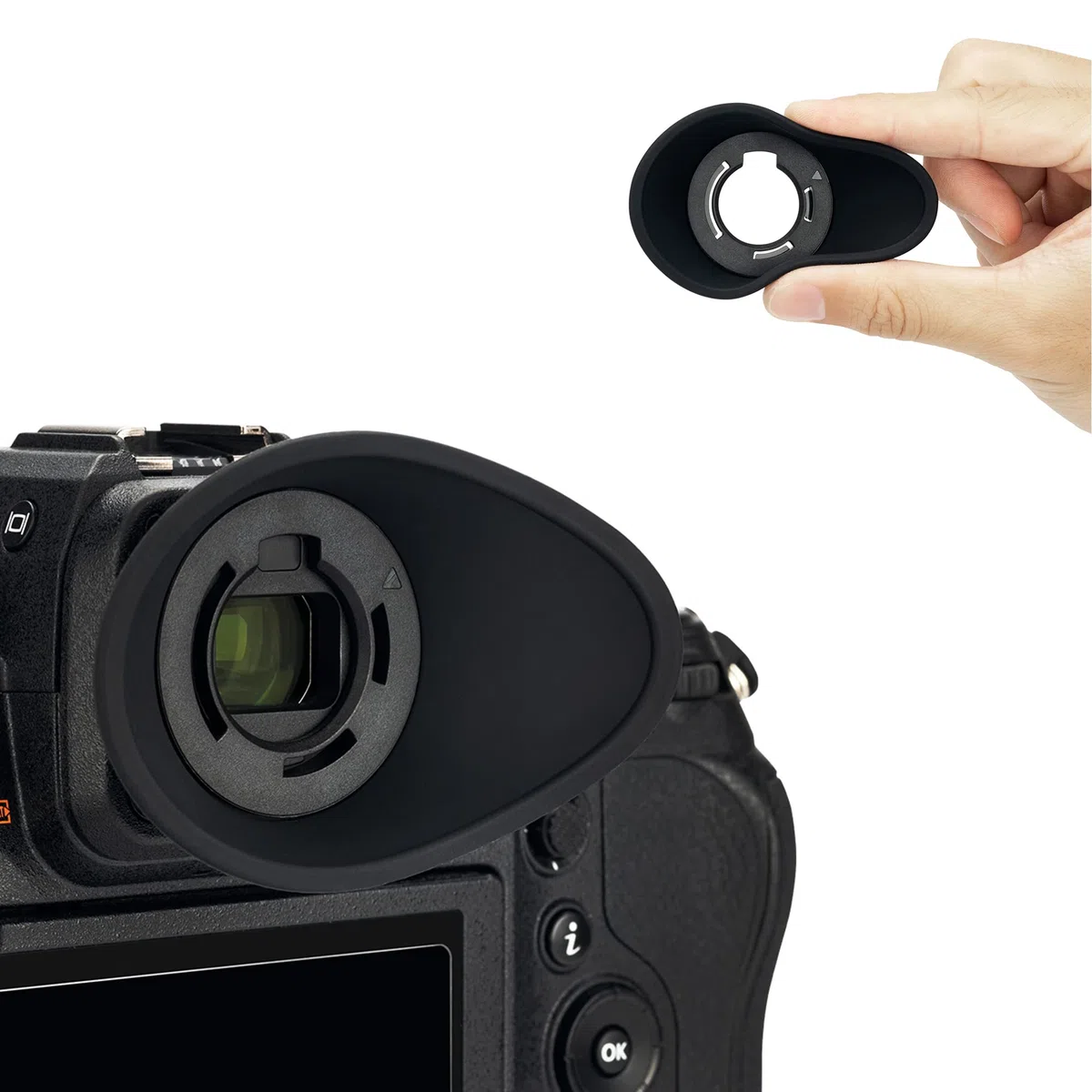 JJC Protezione mirino oculare in silicone morbido per Nikon Z9, Z 9, Z8, Z 8 Mirrorless fotocamera sostituisce Nikon EN-DK33