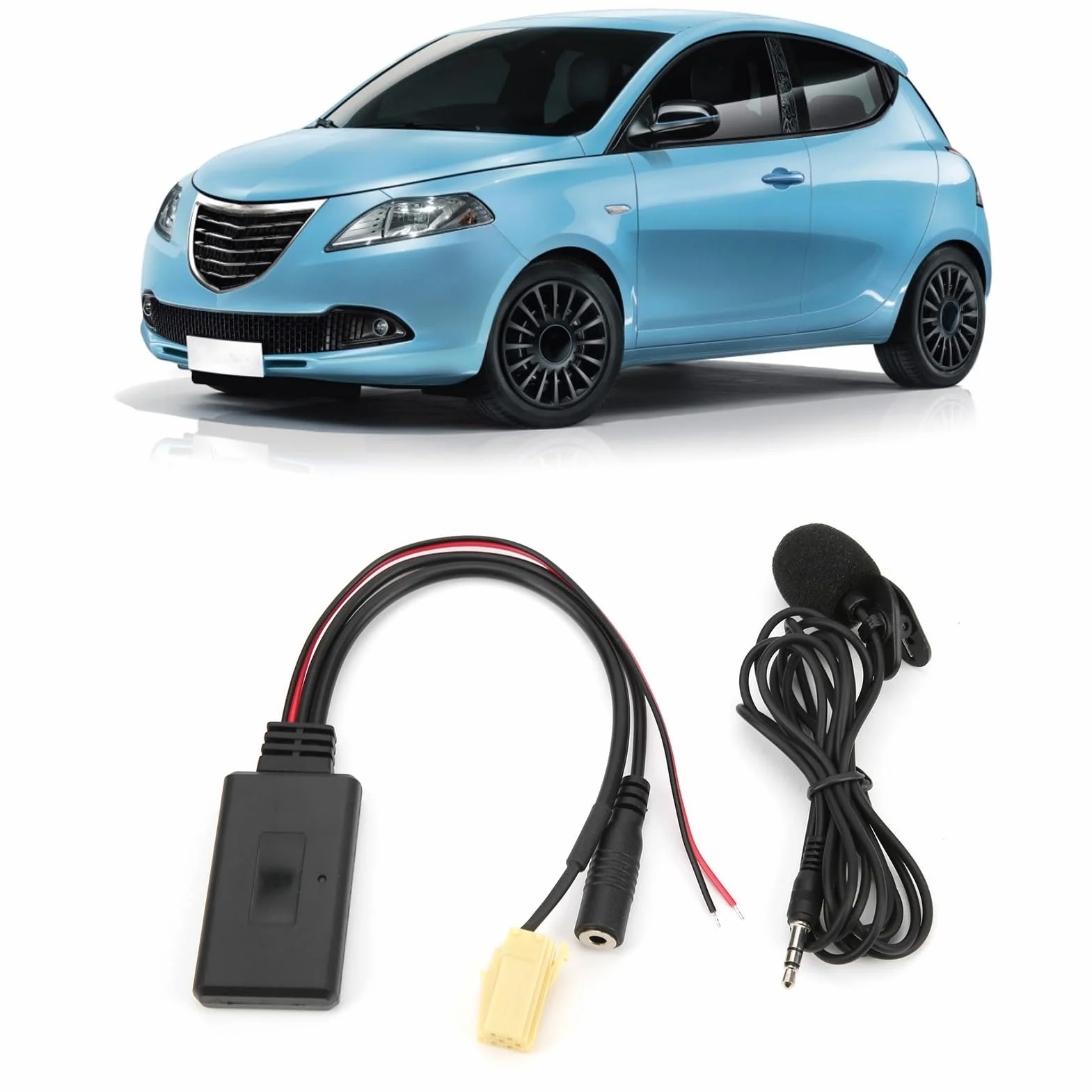 aqxreight Adattatore 5.0 per Auto con Microfono Senza Fili per/Grande Punto/Qubo/Fiorino - Trasmissione Ad Alta Fedeltà e Chiamate Chiare