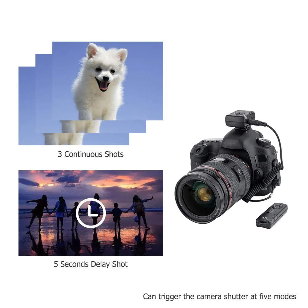 JJC Telecomando wireless per controllo dell'otturatore da remoto MC-30 per fotocamere Nikon Z9 D850 D810 D800 D700 D500 D5 D4 D3 D2X D2Hs D2H D1H D1 F90 F90x F100 D300s D300 D200