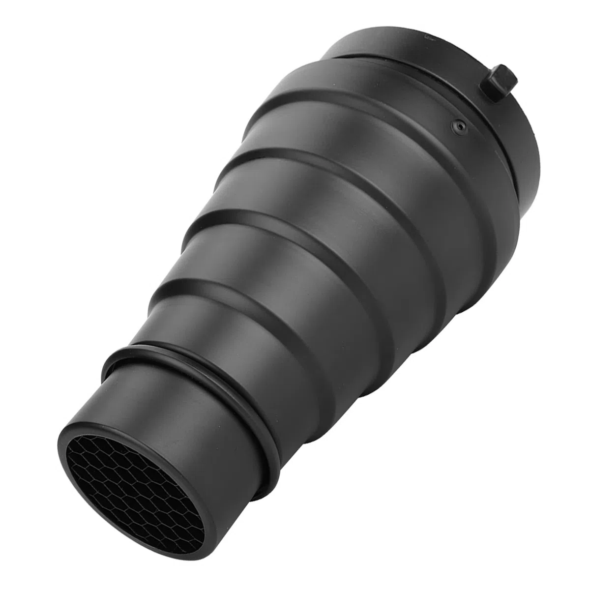 Snoot Ottico Bowens, Snoot Honeycomb Grid Light Beam Tube Bowens Mount Filtro in Lega di Alluminio per Studio Strobe Flash e 4 Pezzi Gel Colorato per la Direzione Dell'illuminazione e la Prevenzione
