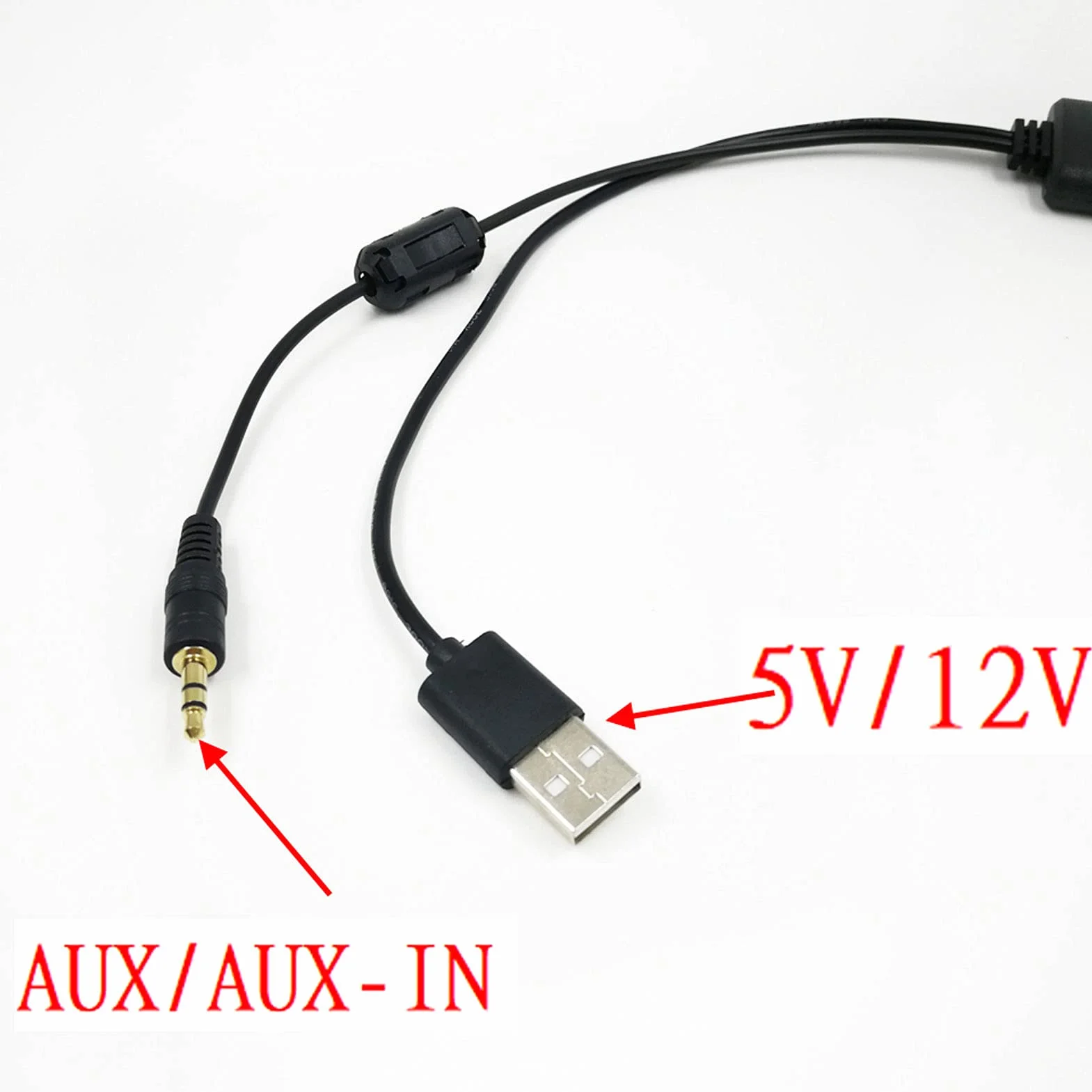 Aramox Ricevitore Bluetooth per Auto, Porta USB AUX + 5V / 12V 3,5 Mm Ricevitore Bluetooth 5.0 Senza Fili Connettore Adattatore Audio per Lettore Musicale