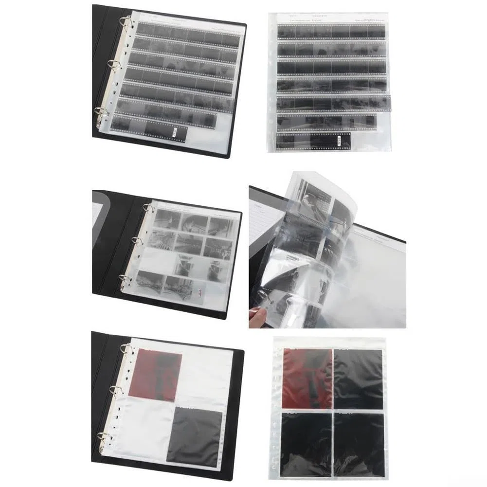 Besttoolifes Busta per archivio senza acidi, con anello, per Printfile standard 135, 35 mm, 120 4 x 5 pagine negative (135, una confezione da 50)