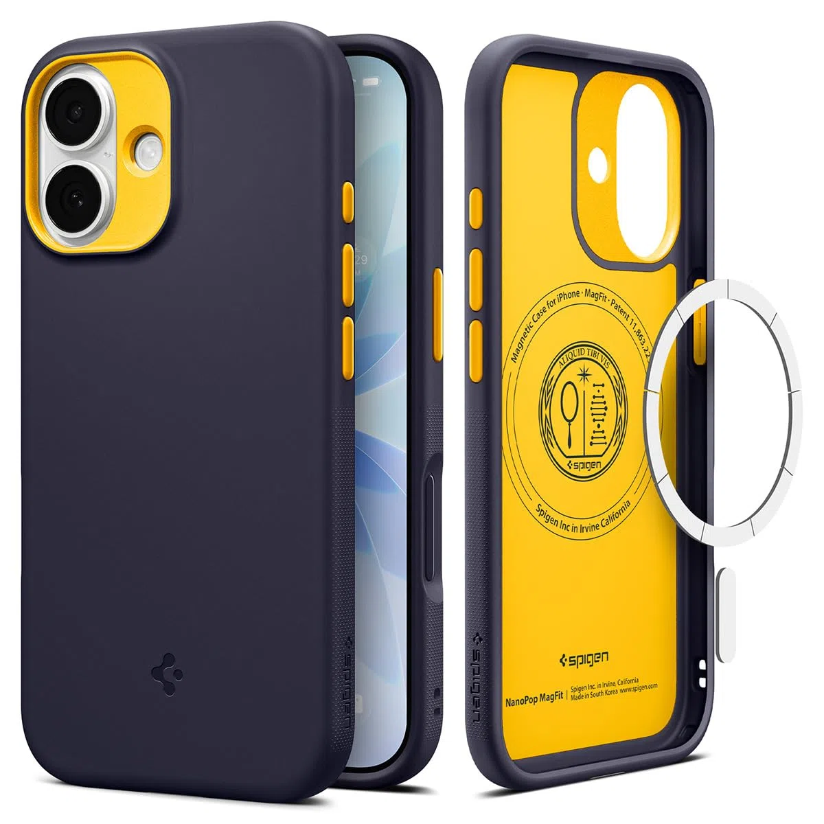 Spigen Cover per iPhone 17, Nano Pop MagFit, Compatibile con MagSafe - Blueberry Navy