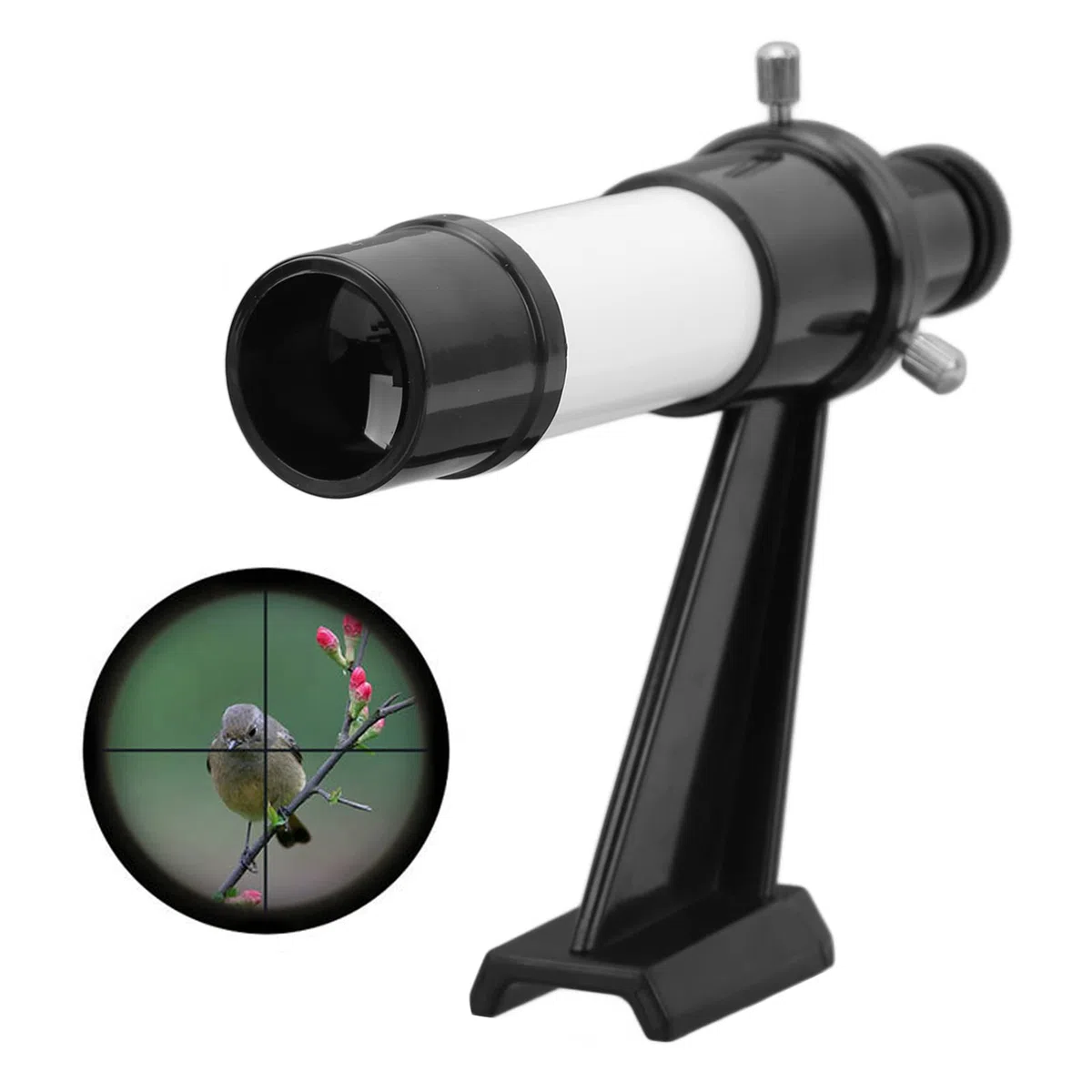 Mirino del Cercatore del Telescopio Astronomico 5X 5X Telescopio Astronomico Finder Scope con Base Inline Supporto 5x24 Portatile Mirino Telescopio Finderscope