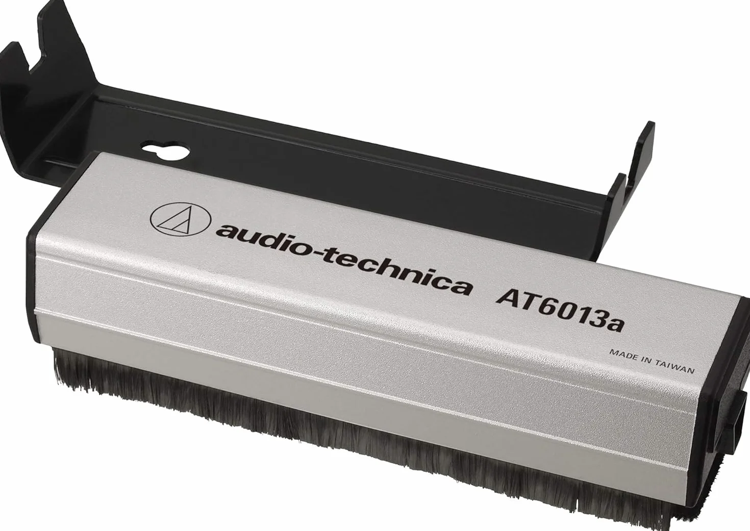 Audio-Technica AT6013A Carbon Fiber Dual Action Anti-Static Record Cleaner Brush (Silver/Black)