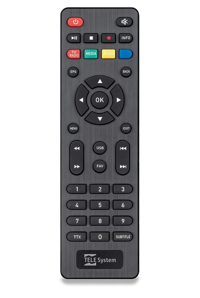 Tele System Decoder Digitale Terrestre TS6815/02 DVB-T2 HEVC 10 bit – Tecnologia HD HDR HLG - AUTOSCAN e LCN per ordine logico dei canali- EPG aggiornata - Lettore multimediale - Telecomando incluso