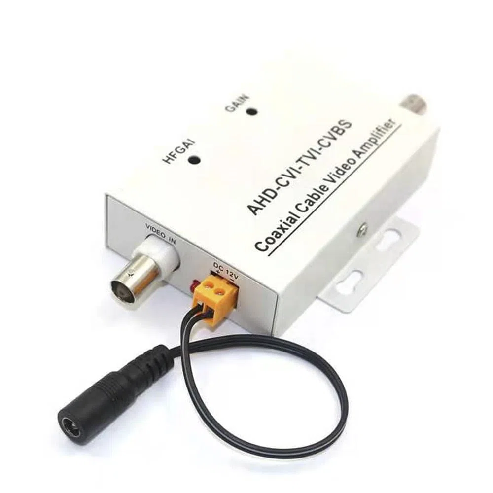 Cavo coassiale Bnc Amplificatore di segnale video Booster 1CH Cavo coassiale Amplificatore video 1 canale Amplificatore di segnale Bnc Amp Booster per telecamera di sicurezza coassiale Cctv