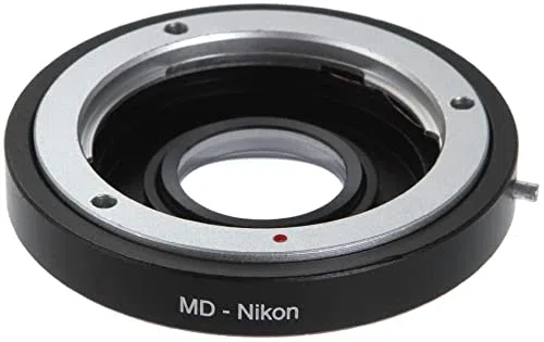Hersmay Adattatore obiettivo per obiettivo Minolta MD/MC su NIK0N F AI Mount Camera con vetro ottico per Nikon D750, D810, D7500, D7200, D7100, D7000, D5600, D5400, D5300, D5200, D3300, D320