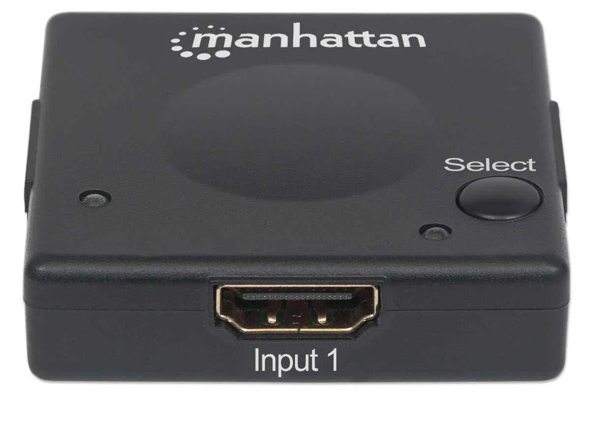 Manhattan 207911 HDMI video switch - Video Switches (HDMI, 1.3b, Black, Plastic, 5 m, 480i,480p,576i,576p,720p,1080i,1080p)