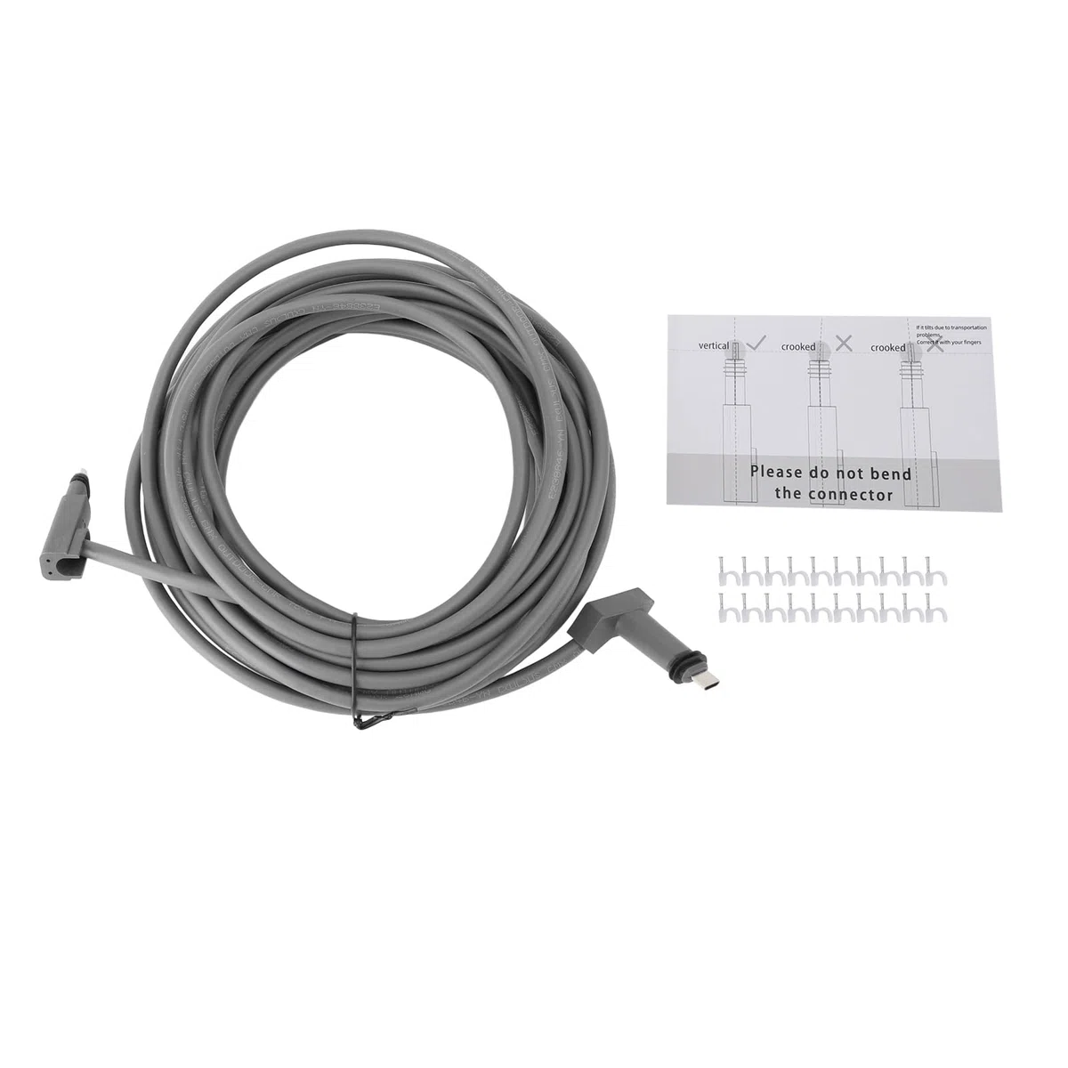 Kit Internet Satellitare, Cavo V2, Ricambio Professionale per Cavo di Prolunga per Cavo Kit Clip per Cavi per Satellite Rettangolare