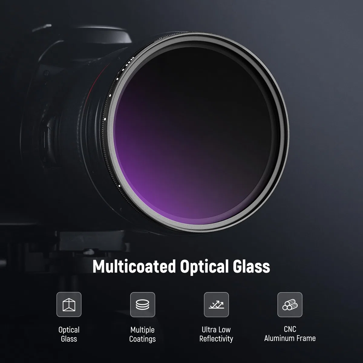 NEEWER 49mm Filtro ND Variabile (ND8-2000), True Colors e Hard Stop, Filtro Densità Neutra Limitata Regolabile 3-11 Stop per DSLR Mirrorless Camera, Vetro Ottico Multistrato, Telaio Sottile Alluminio