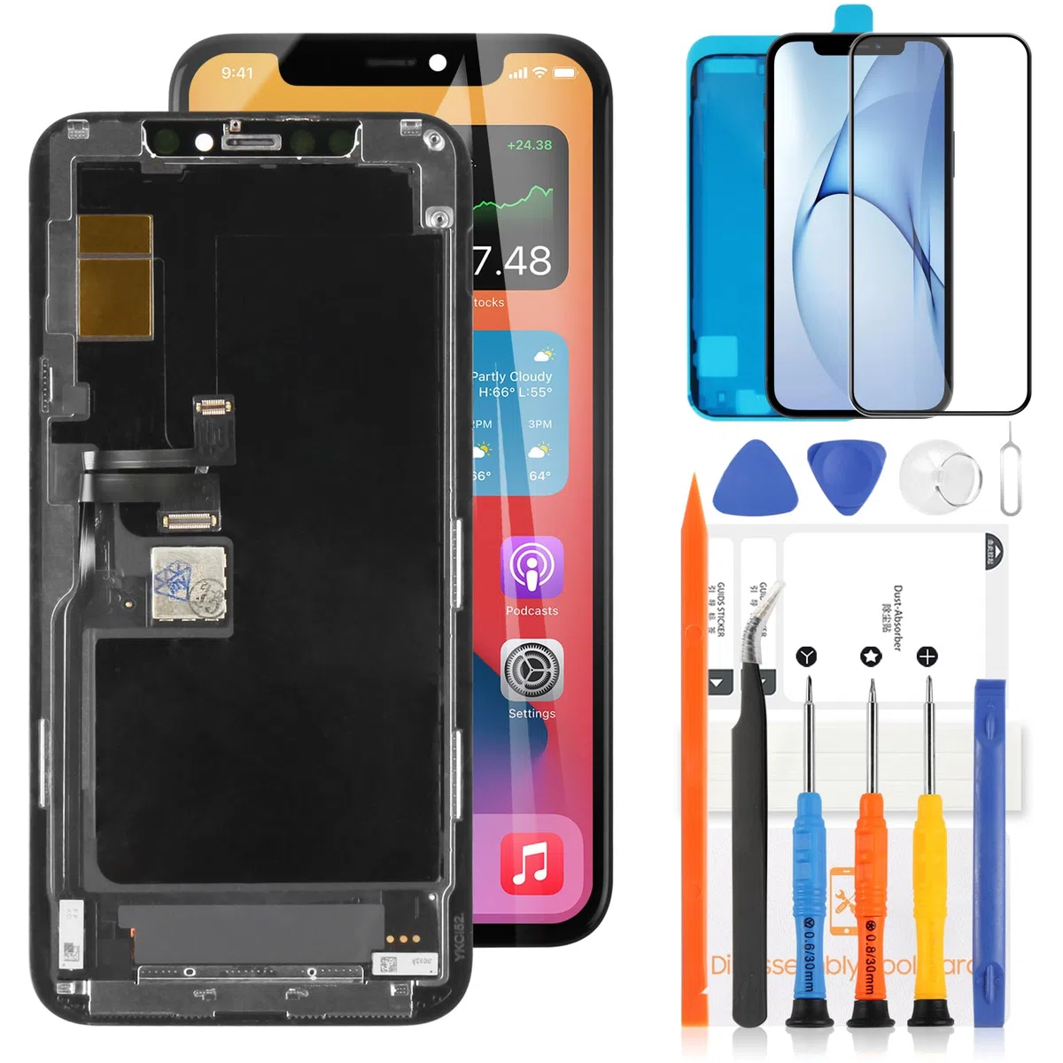 LADYSON per iPhone 11 PRO Sostituzione Schermo per iPhone 11 PRO LCD 11 PRO Display 3D Touch Screen Digitizer Assemblea Parti di Riparazione Kit A2160 A2217 A2215 5.8 Pollici INCELL Nero