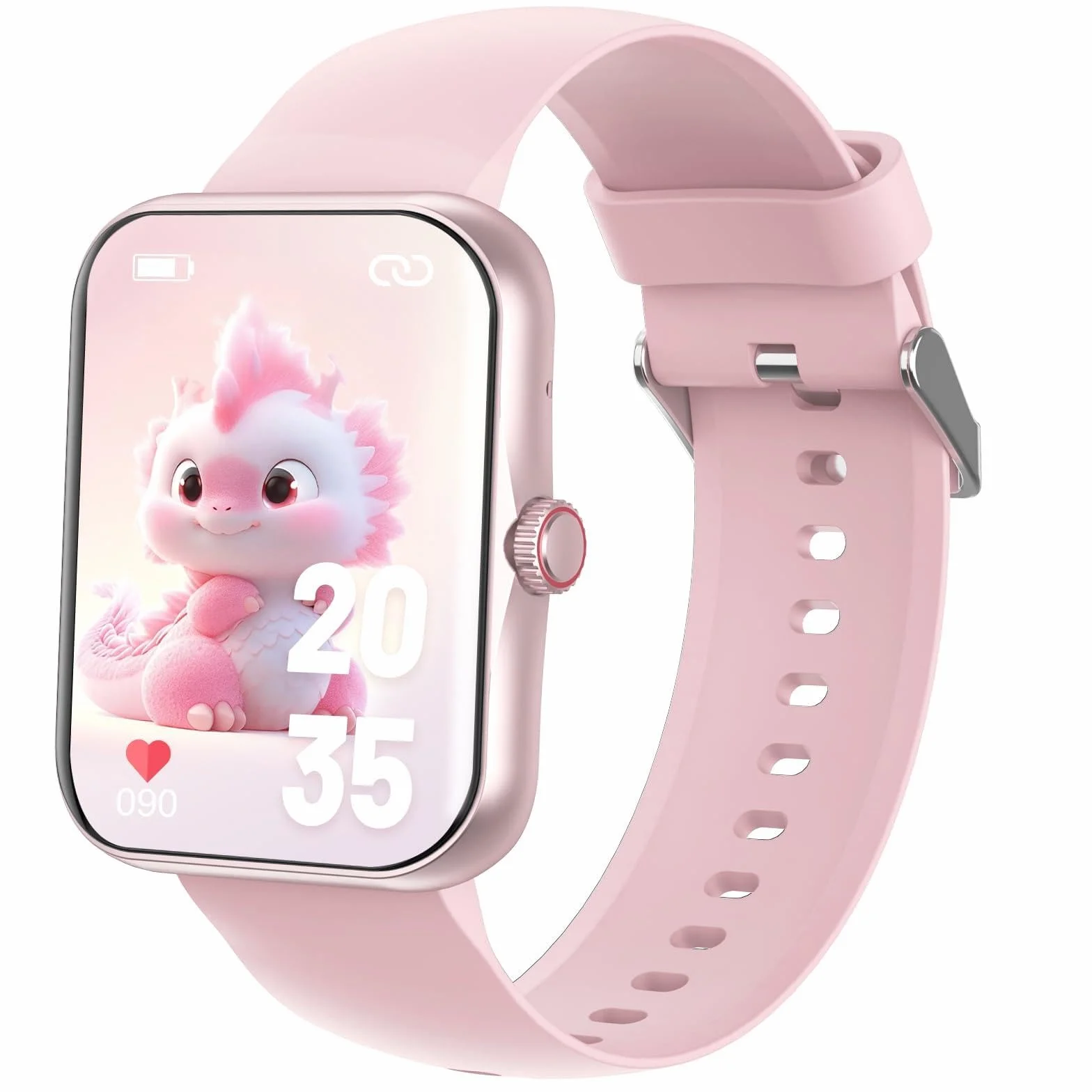 PTHTECHUS Smartwatch Bambini, Orologio Intelligente Fitness Sportivo SmartWatch per Bambini, 1.83' HD Touchscreen, Cronometro Notifiche Messaggi, Fitnesstracker per Ragazzi Ragazze Adolescenti (Rosa)