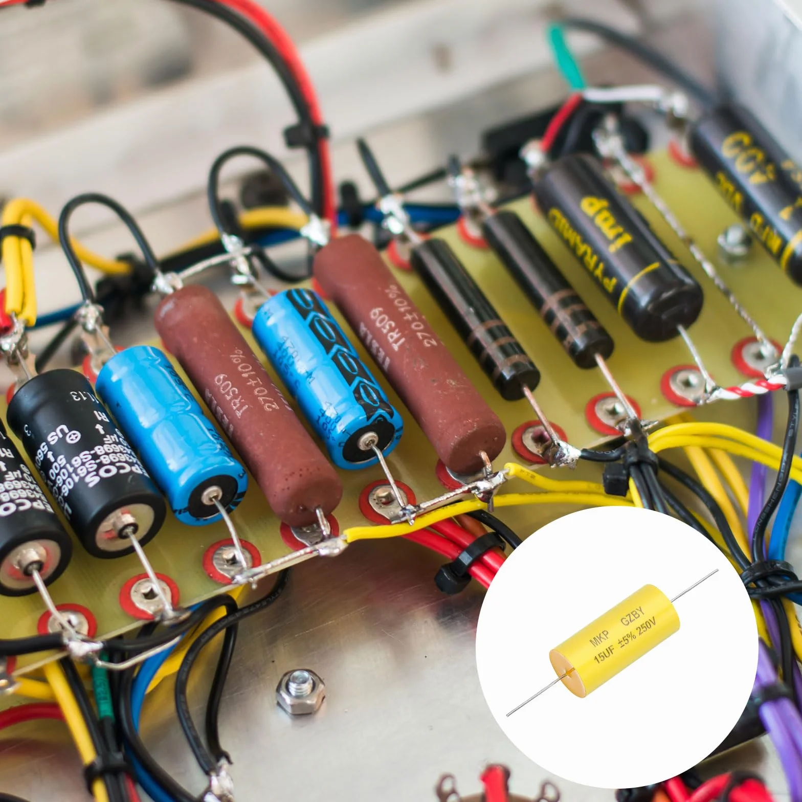 QUARKZMAN 4Pc Condensatore Divisore Di Frequenza 12uf 250V Assiale Audio Crossover MKP Film Capacitor
