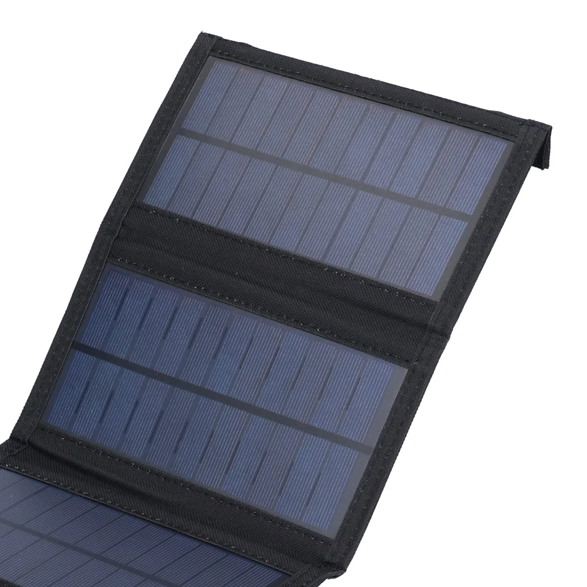Pannello solare USB da 20 W Collapsible Policristallino Caricatore Celle Solari Portatile Dispositivo Esterno Caricatore Pieghevole (Nero)