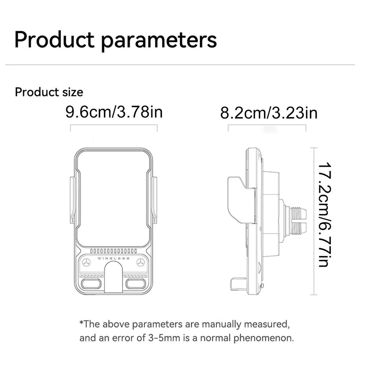 Caricabatteria per auto senza fili | Supporto per auto a ricarica rapida da 15 W - Supporto automatico a clip per auto, per controllo musicale streaming video uso quotidiano lunghe gite in famiglia