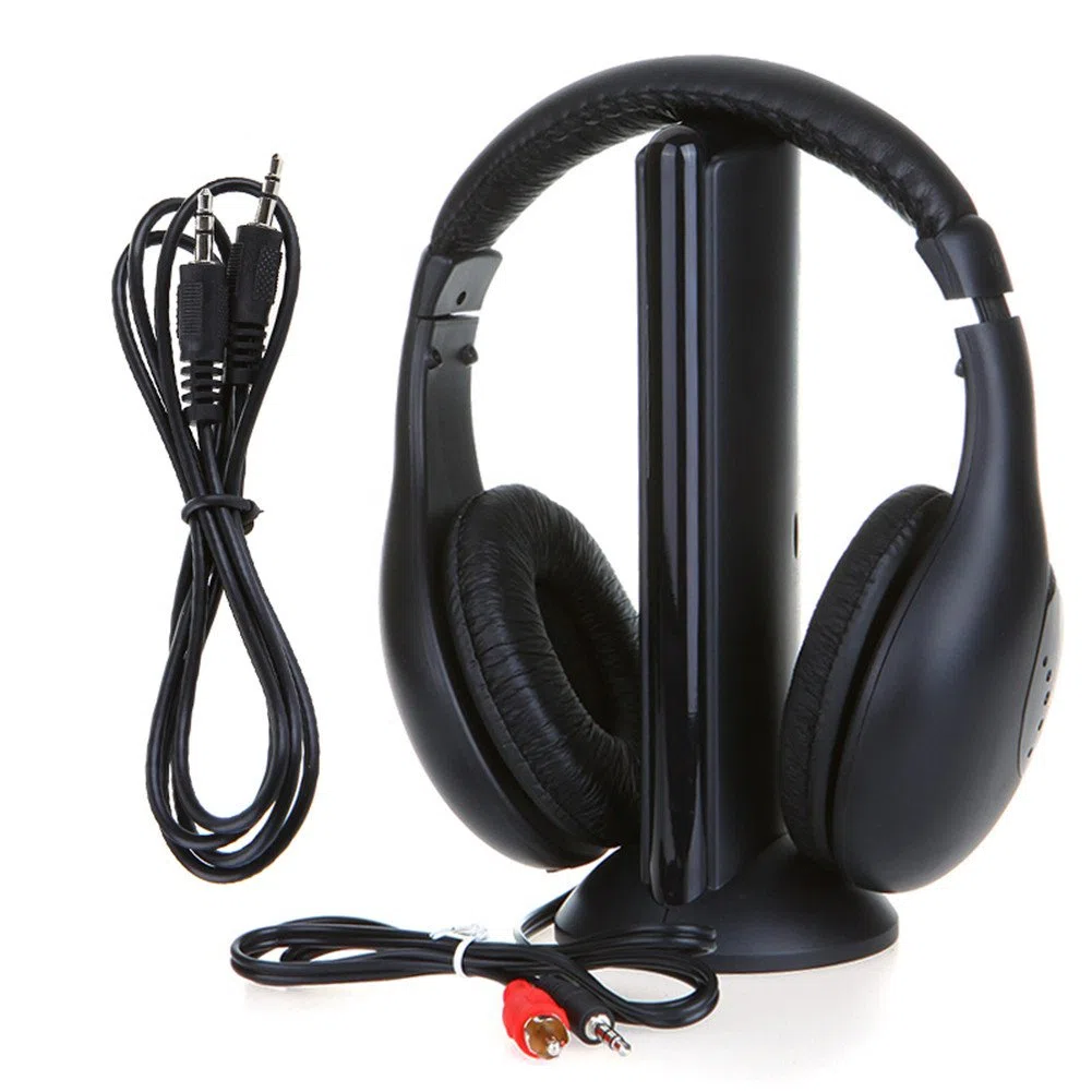 cuffie wireless HiFi per radio FM, MP3, PC, TV, telefoni cellulari audio