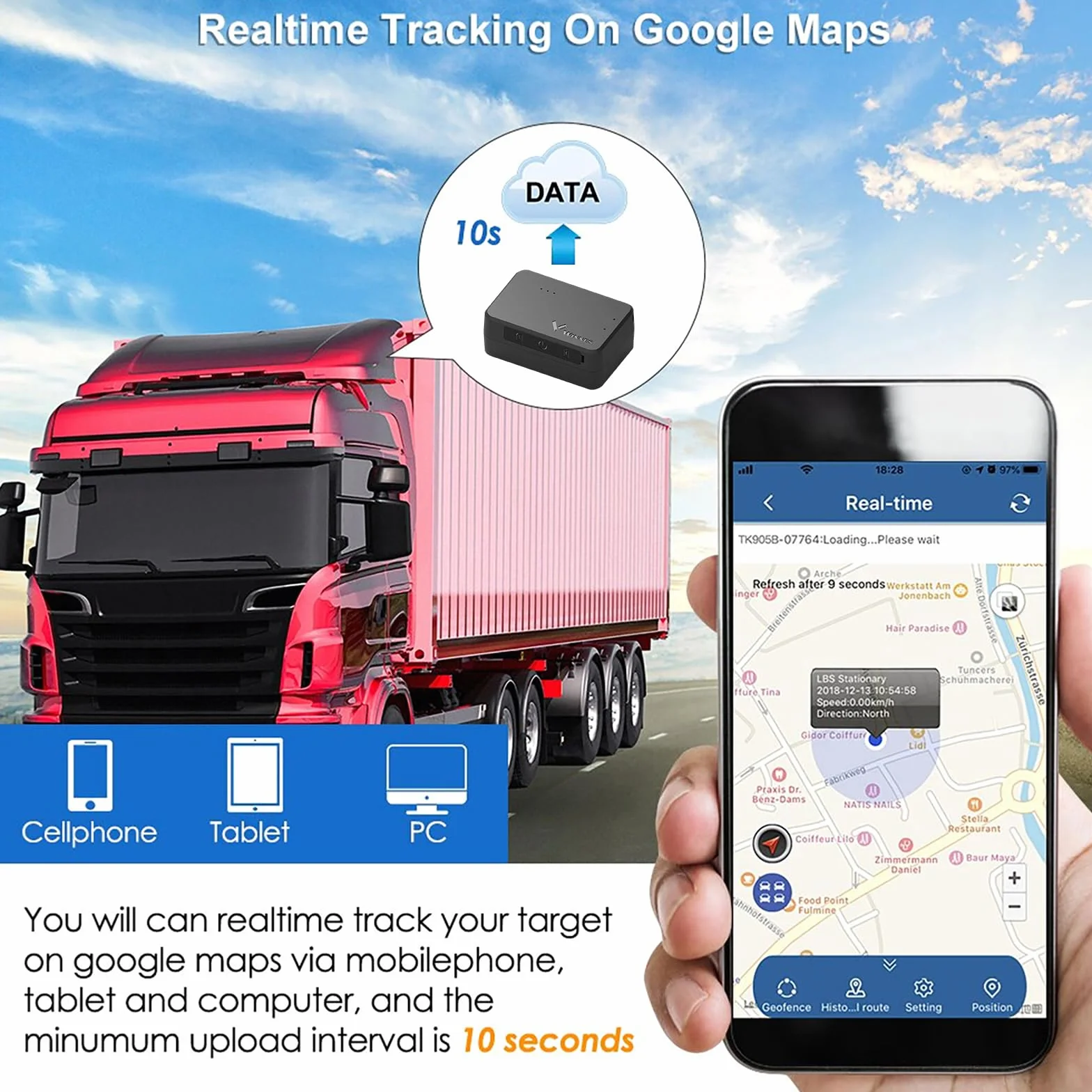 Localizzatore GPS per Auto con App, Tracker 4G LTE per Veicoli/Moto/Bagagli, Antifurto con Batteria 1500mAh, Micro GPS con Scheda SIM Integrata, Monitoraggio in Tempo Reale e 6 Mesi Storico Percorsi