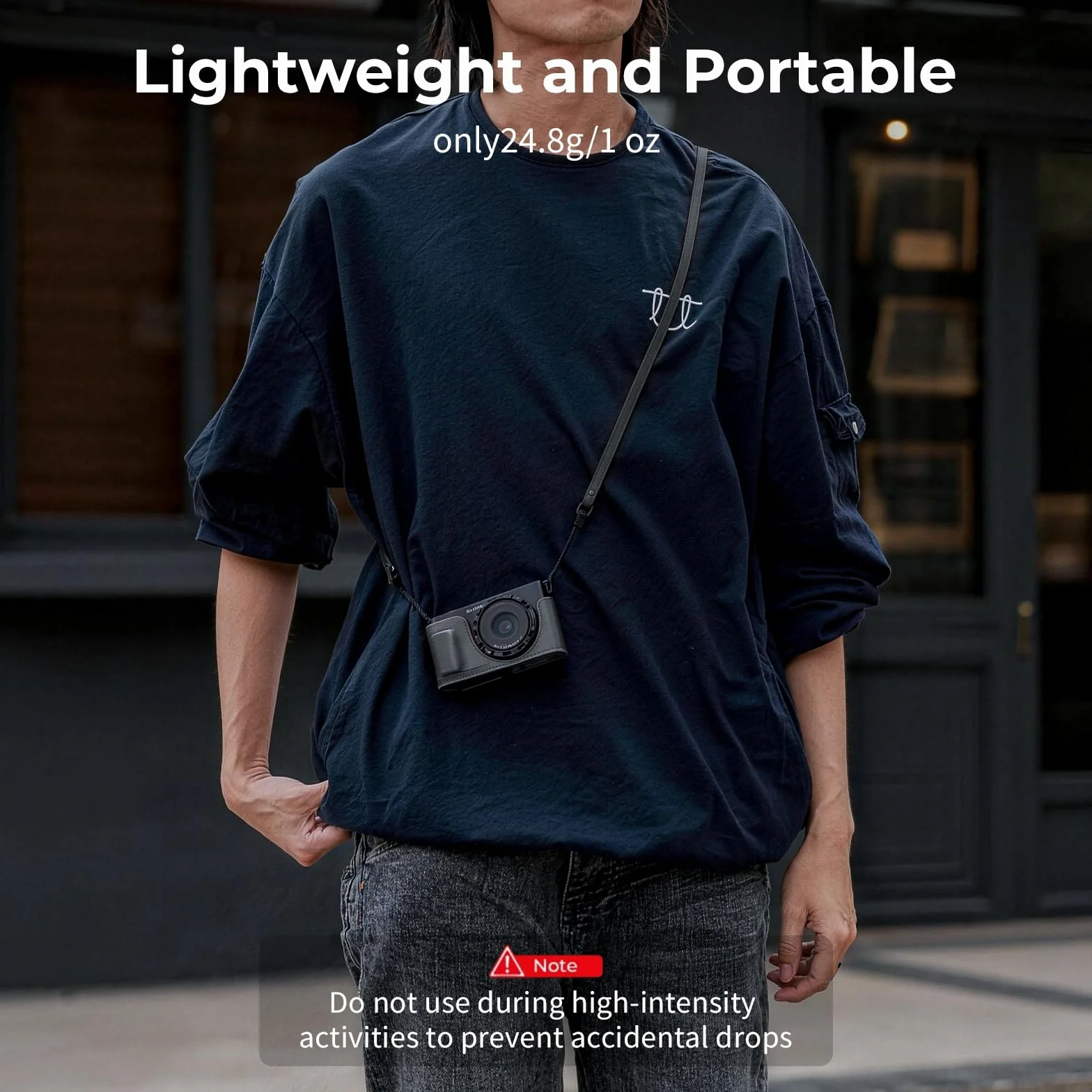 SMALLRIG Tracolla a sgancio rapido per Ricoh Serie GR, portatile e protettiva, per Sony ZV-1 II/ZV-1 / ZV-1F, per Canon G7 X Mark III, per custodie per iPhone Serie 17, Nero - 5686