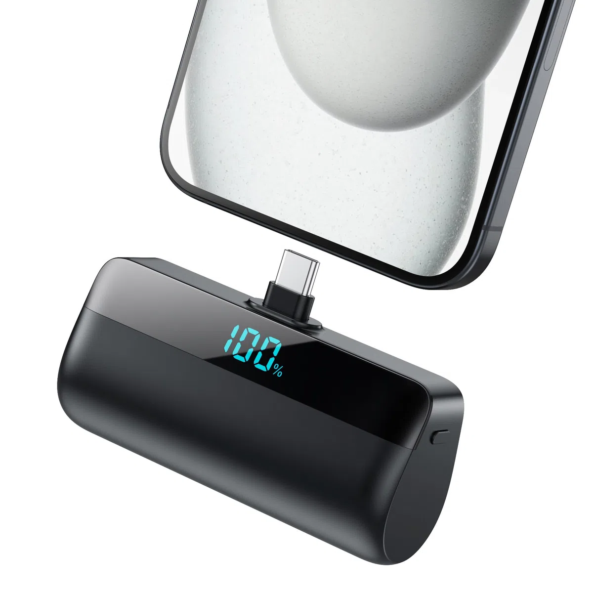 Feob Mini Power Bank per iPhone 17/16/15 Serie, 5200mAh PD 3A USB C Caricatore Portatile Ultra-Compatto Batteria Esterna Powerbank con LED Display Compatibile con iPhone 17/16/15, Samsung S25/S24 etc