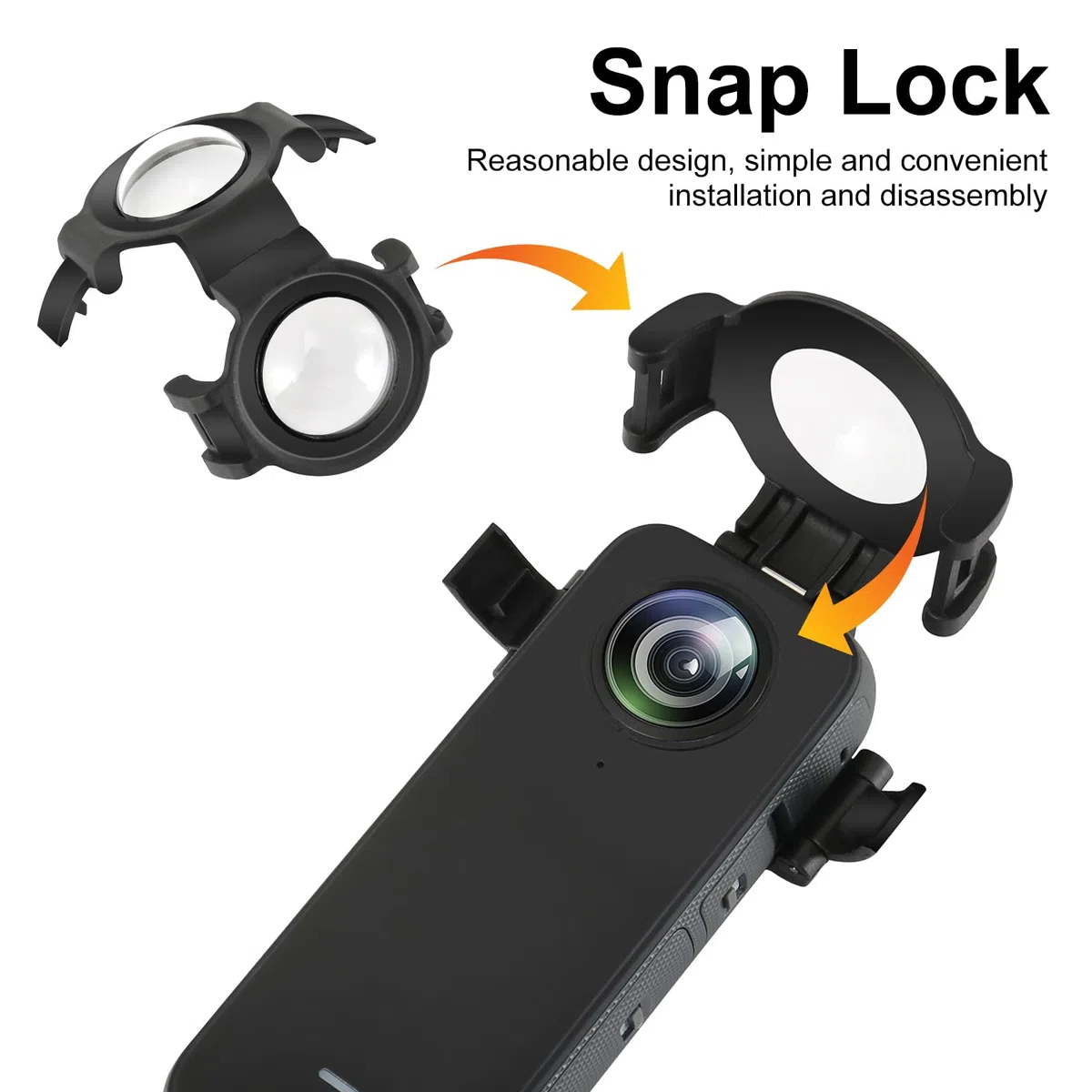 PULUZ Protezione Lenti per Insta360 X3, Copertura Protettiva Accessori Fotocamera ad Alta Trasmittanza Alta Definizione Nero