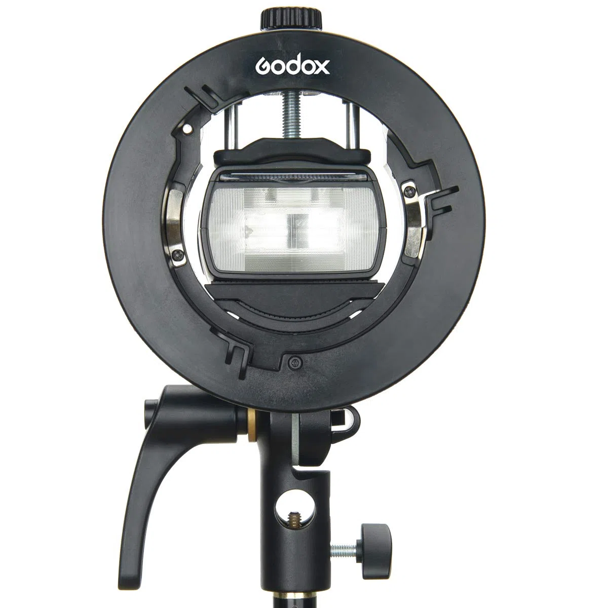 Godox S2 Staffa di fissaggio per flash con attacco Bowen tipo S per Godox V1, V860II, AD200, AD200Pro, AD400Pro, Speedlite e flash stroboscopici