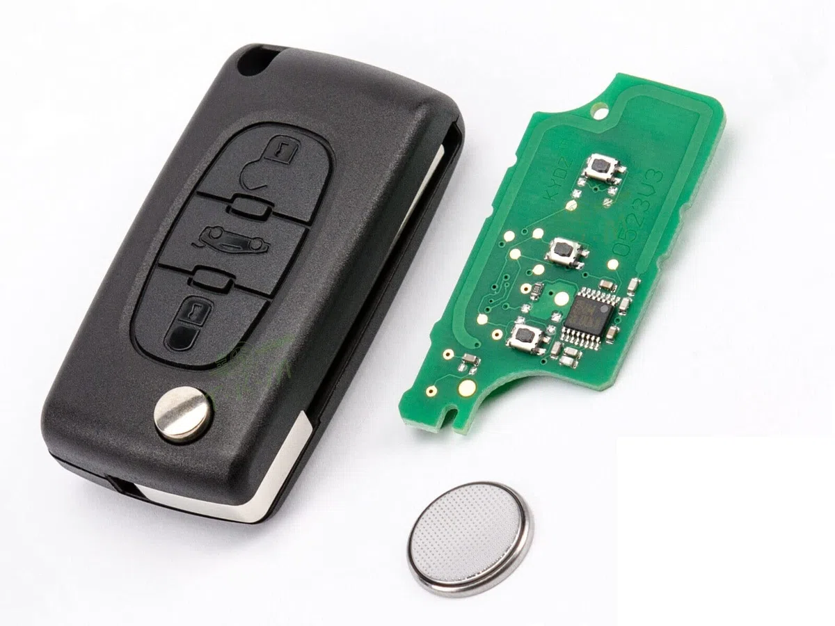 Telecomando Compatibile con CITROEN C2 C3 C4 C5 PEUGEOT 107 207 307 407 308 409 407 607 FIAT SCUDO Ulysse Circuito Elettronico 433 mhz Chip Transponder Sostituzione Duplicato Chiave (CE0536)
