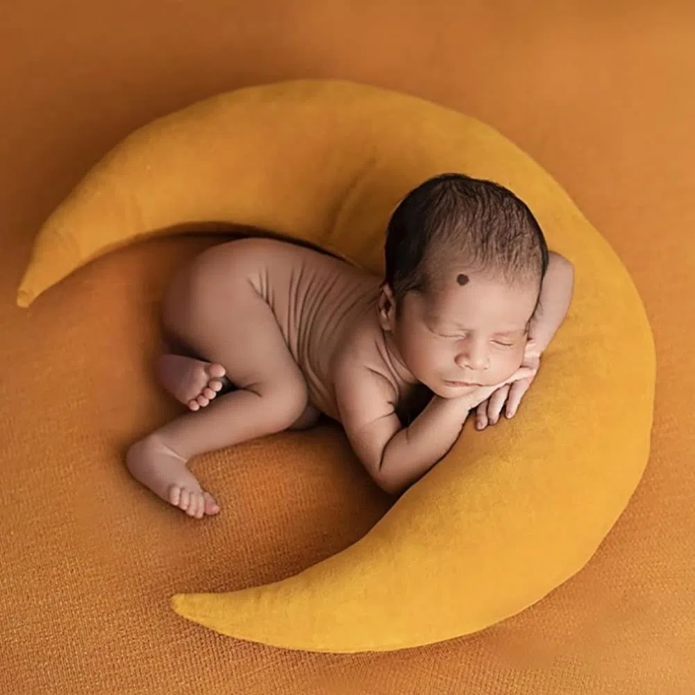 Puntelli per Fotografia Neonato, Cuscino per Allattamento per Bambini, Cuscino a Forma di Luna e Stella, Neonati Photo Shooting Accessori Servizio Fotografico Cuscino