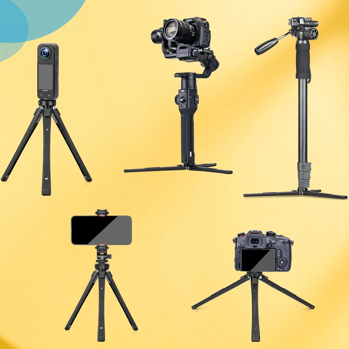 Zeadio Treppiede Metallico Regolabile - Supporto da Tavolo Universale per Fotocamera, Gimbal, Action Cam, Videocamera, Microfono, Luce LED (Portata 40kg/88lb)