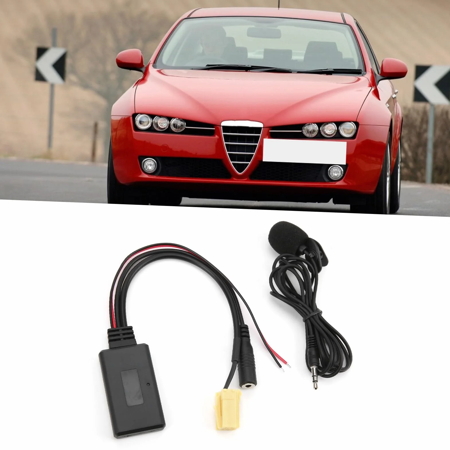 aqxreight Adattatore 5.0 per Auto con Microfono Senza Fili per/Grande Punto/Qubo/Fiorino - Trasmissione Ad Alta Fedeltà e Chiamate Chiare