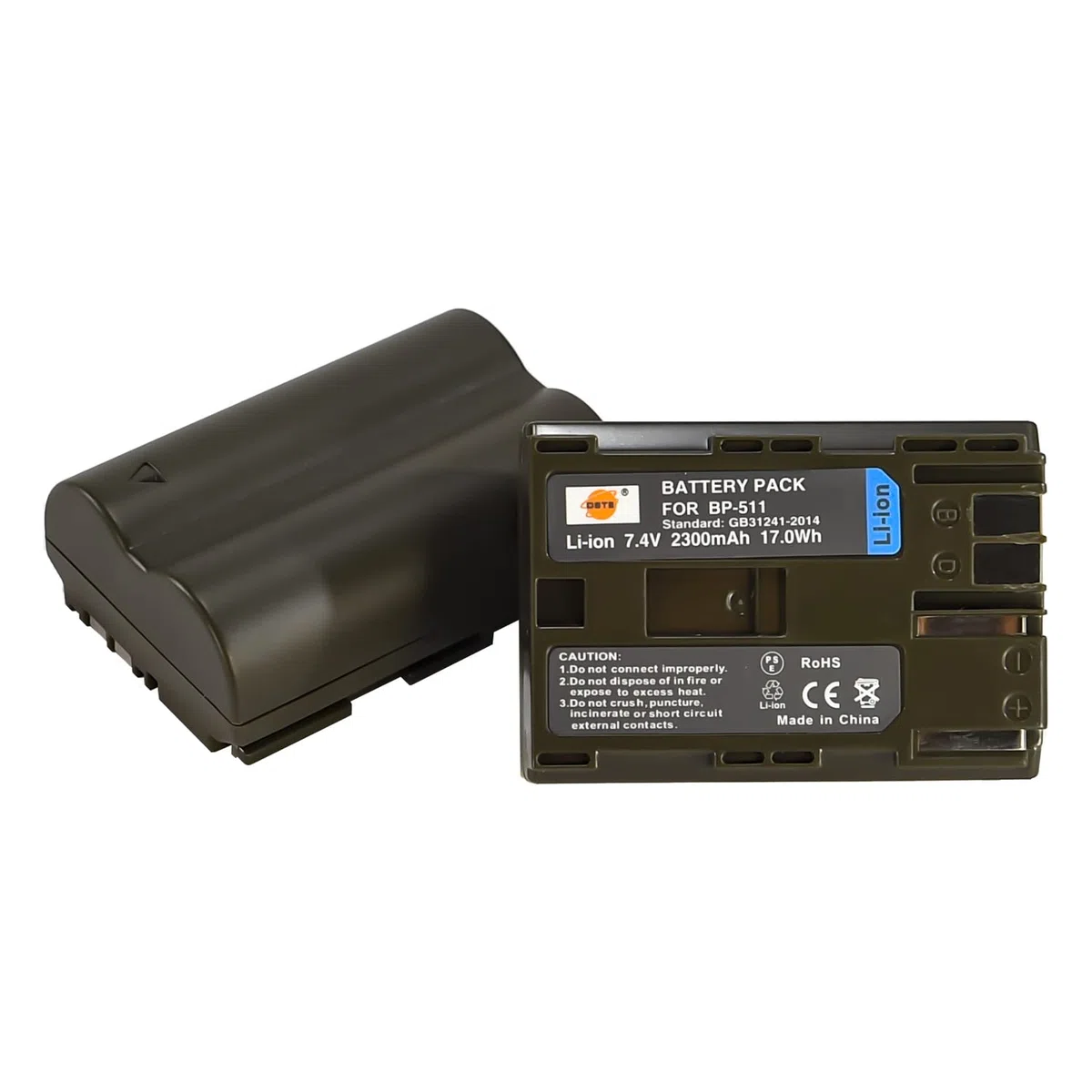 DSTE 2PCS BP-511 BP-511A BP511 Ricaricabile Batteria per Canon EOS 300D 5D 10D 20D 30D 40D 50D