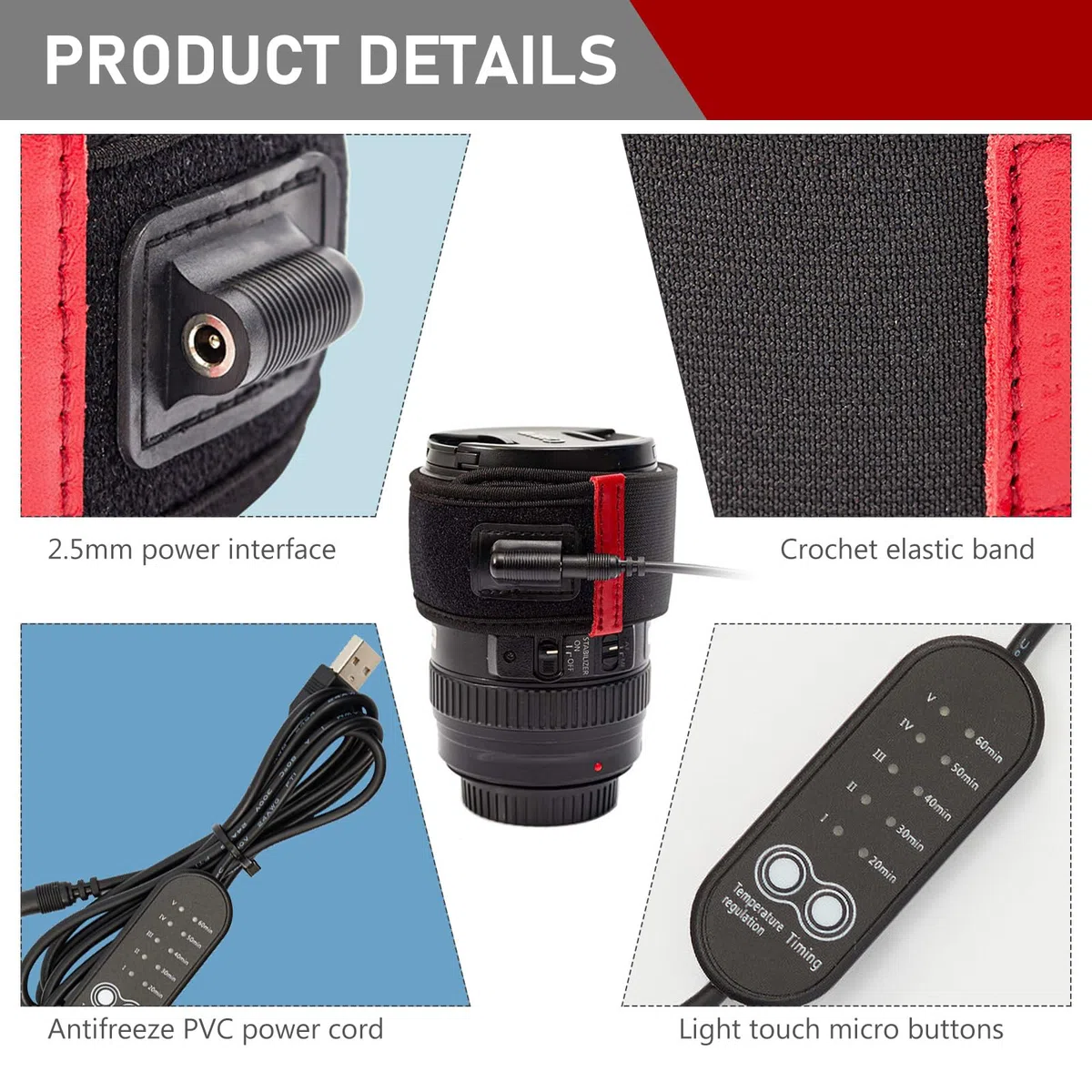 Riscaldatore Di Rugiada, Riscaldatore Obiettivo Con Regolatore Temperatura Rimozione Rugiada Usb Riscaldatore Dell'obiettivo Della Fotocamera Per Telescopi, Oculari, Riscaldamento, Rimozione Rugiada
