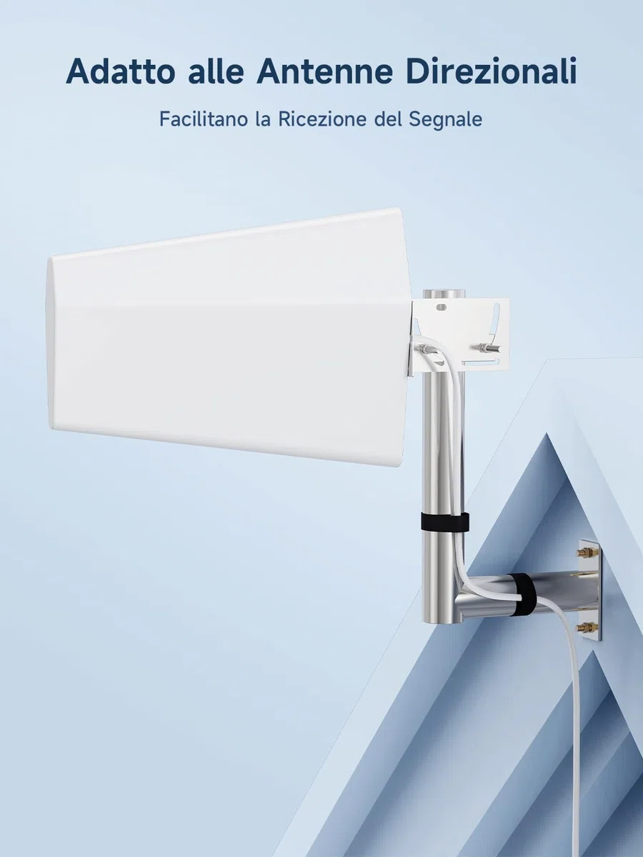 ANNTLENT Antenna Amplificatore di Segnale Staffa per Asta per Antenna a Forma di L Universale Lunga 30 cm