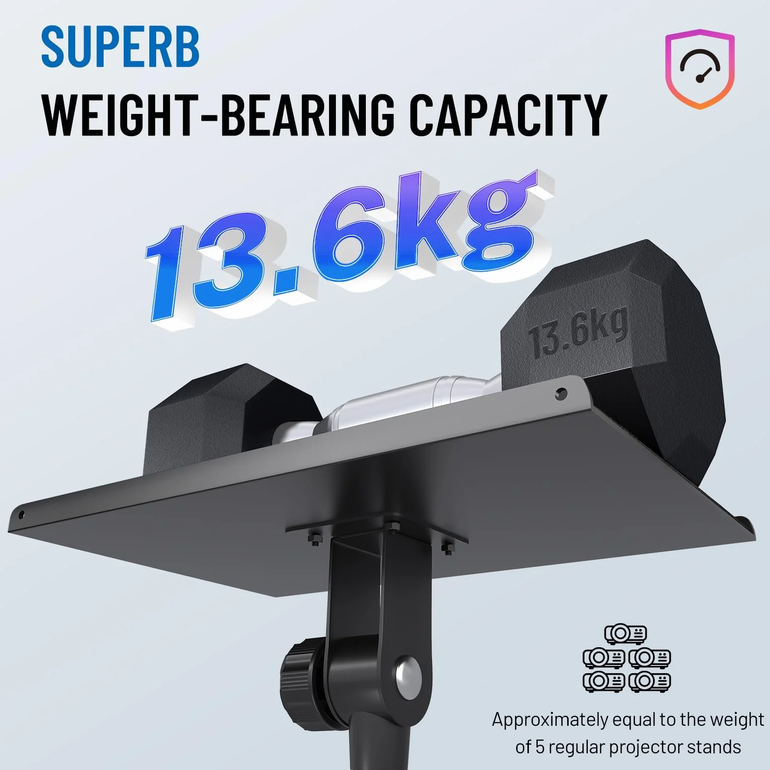 CAHAYA Supporto per Proiettore da Terra Altezza Regolabile stand Universale per Laptop PC Videoproiettore… (Stile Treppiede Stabile)