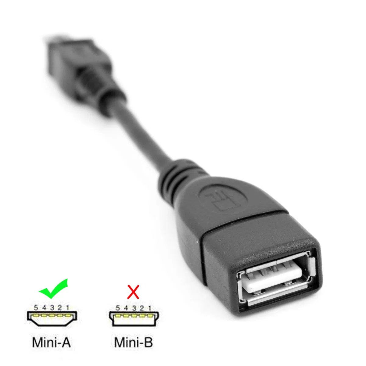 CY Cavo VMC-UAM1 USB 2.0 OTG Cavo Mini A Tipo Maschio a USB Femmina Host per Handycam PDA Telefono
