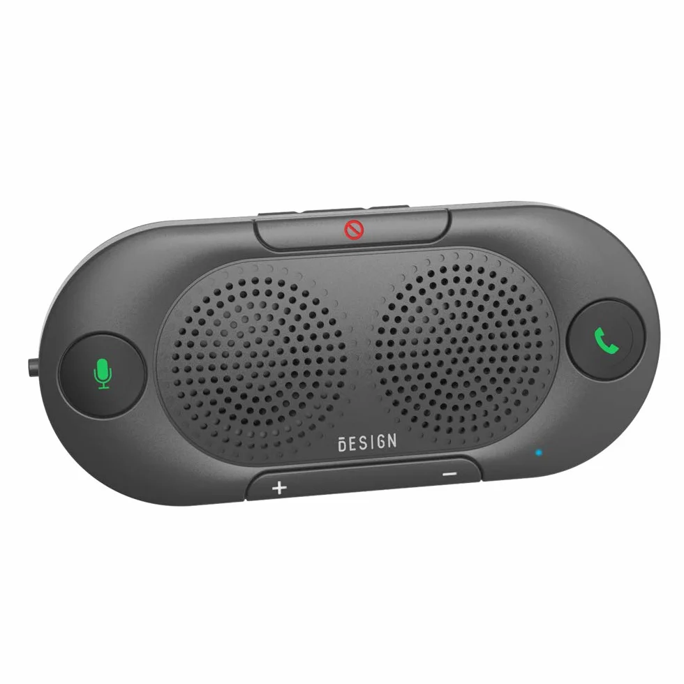 Besign BK06 Kit Vivavoce Bluetooth per Auto, per Chiamate Viva voce, GPS e Musica, Supporto per aletta Parasole, Auto Accensione, con altoparlante potente da 2 X 2W, Connettività Dual Link