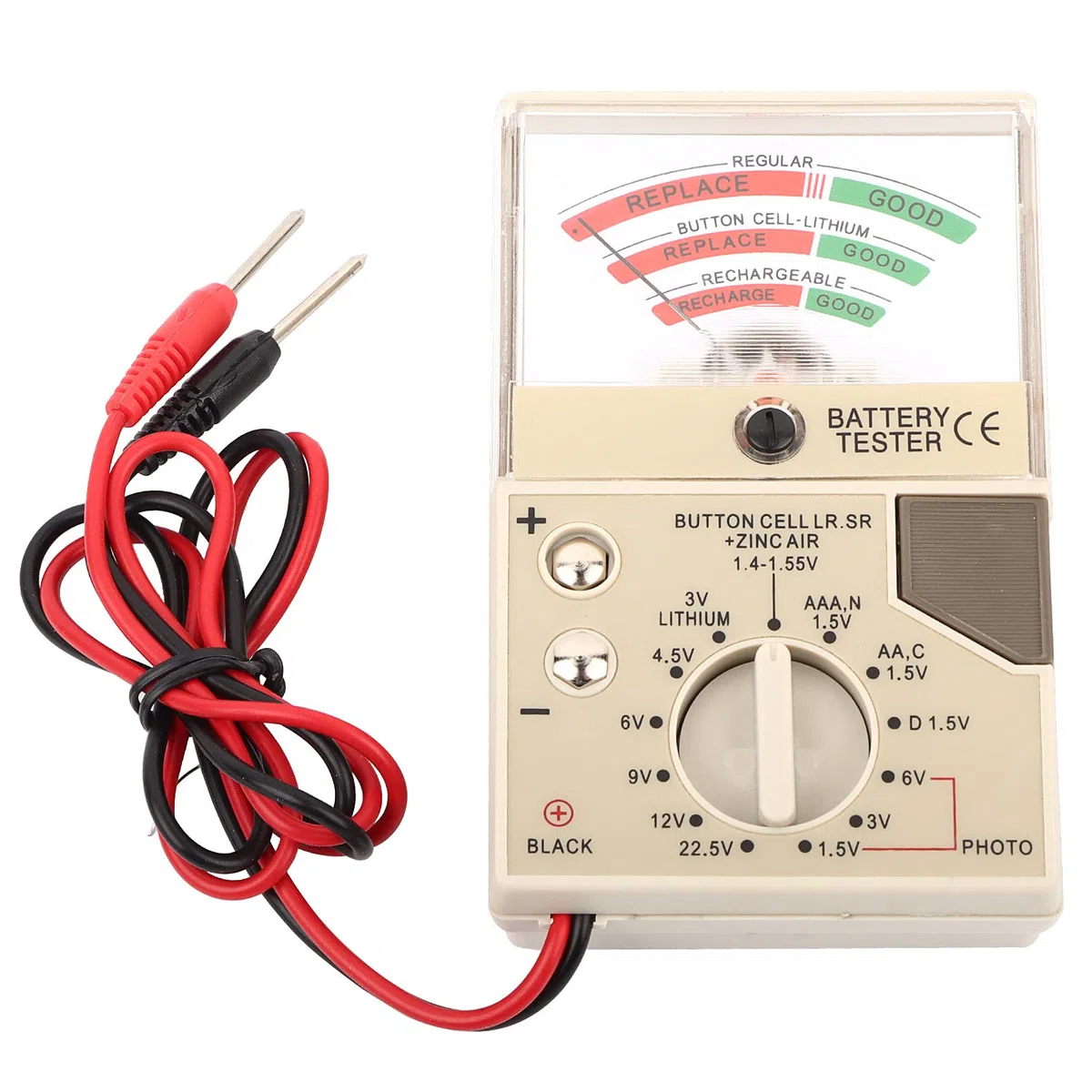 Tester Batteria Digitale Universale per Batterie a Bottone 9V e 1.5V - Misura Velocemente la Durata della Carica