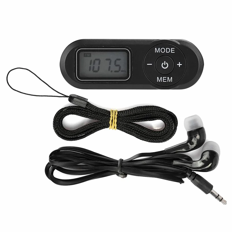 T opiky Radio FM Portatile, Radio Portatile Tascabile FM Mini Lettore Musicale Radio FM Digitale con Schermo LCD da 1,1"e Auricolari, Chip di Elaborazione Digitale Memoria di spegnimento