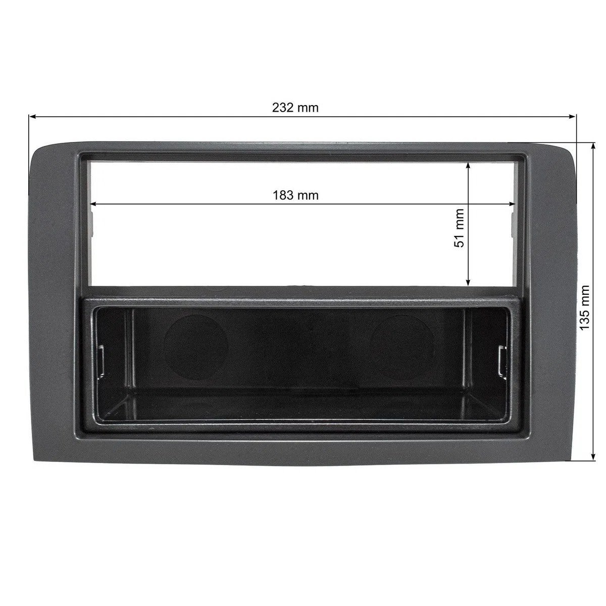 tomzz Audio 2414-028 Set di pannelli radio compatibili con Fiat Idea Lancia Musa nero con adattatore radio ISO