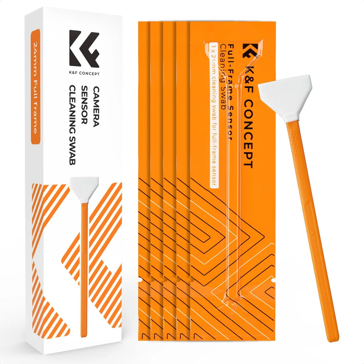 K&F CONCEPT Pulizia Tamponi 16mm,20 Pezzi Bastoncini di Pulizia Sensore per Fotocamera Digitale DSLR o SLR per Sensore APS-C CMOS Tamponi di Pulizia Larghi