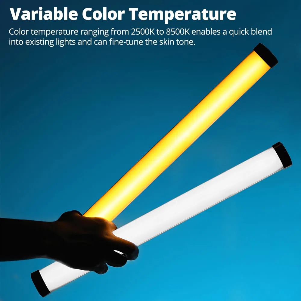 AMBITFUL A2PRO A2 PRO - Luce tubolare RGB, CRI 95 TLCI 97, colore preciso, 2500 K-8500 K, regolabile in modalità RGB CCT HSI, effetto luce 26 Fx, supporto APP Control (A2PRO)