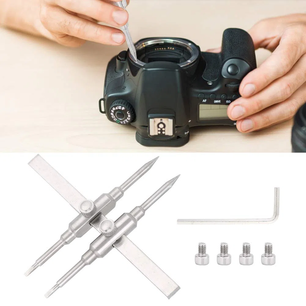Chiave per obiettivo fotocamera, set di strumenti di riparazione professionale 10mm-130mm per DSLR Len
