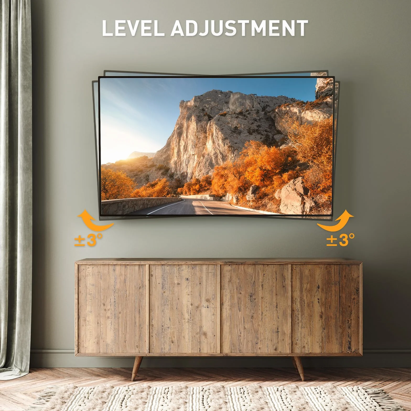 Perlegear Supporto da Parete per TV da 26 a 65 Pollici, Staffa TV con Braccio Girevole ed Estendibile, Max VESA 400x400, Supporto Ultra Resistente 45 kg - PGMFK6