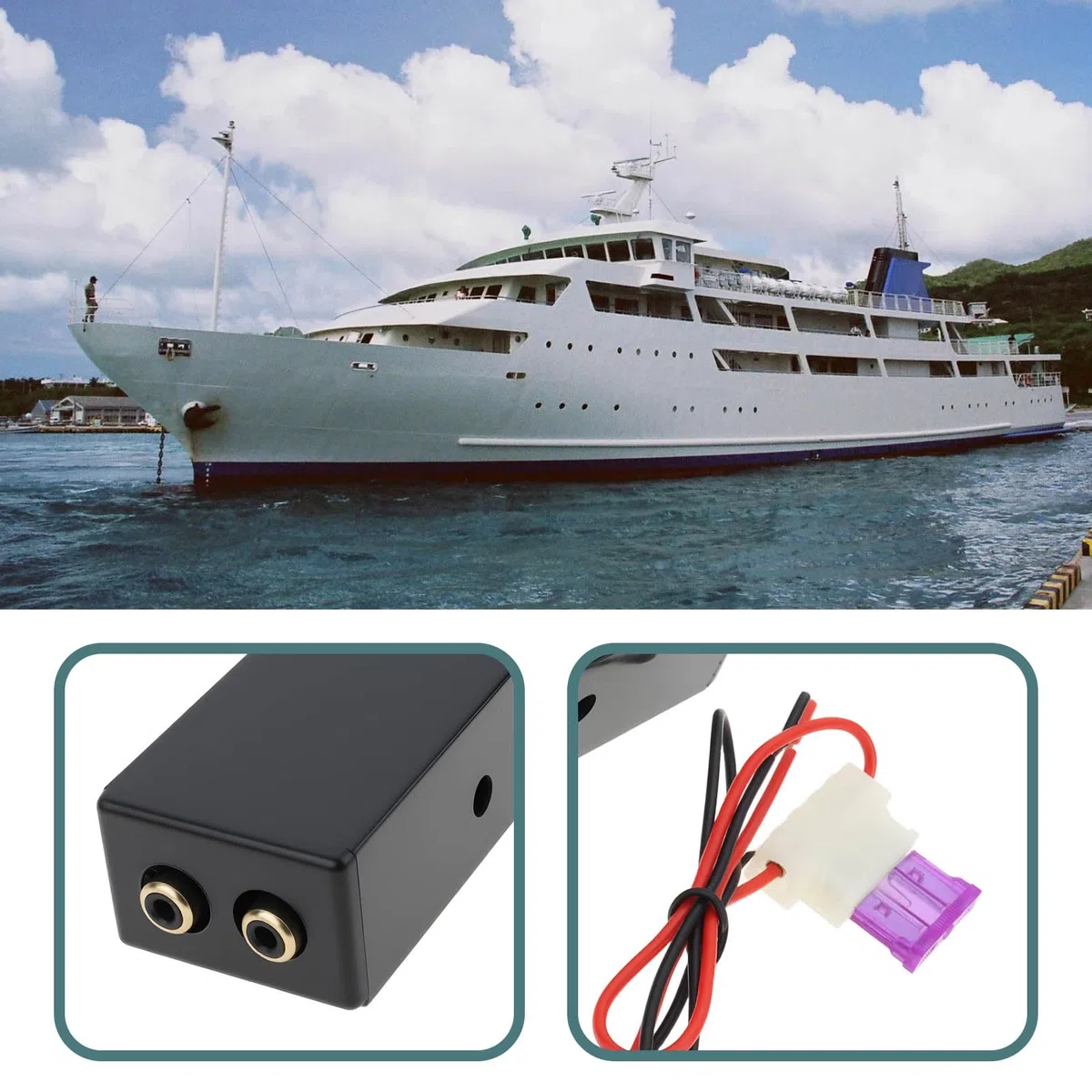 ECSiNG Pre-Amp RCA Driver Amplificatore di Segnale Ingresso/Uscita Gamma Regolabile 0.1-18dB per Auto Barca