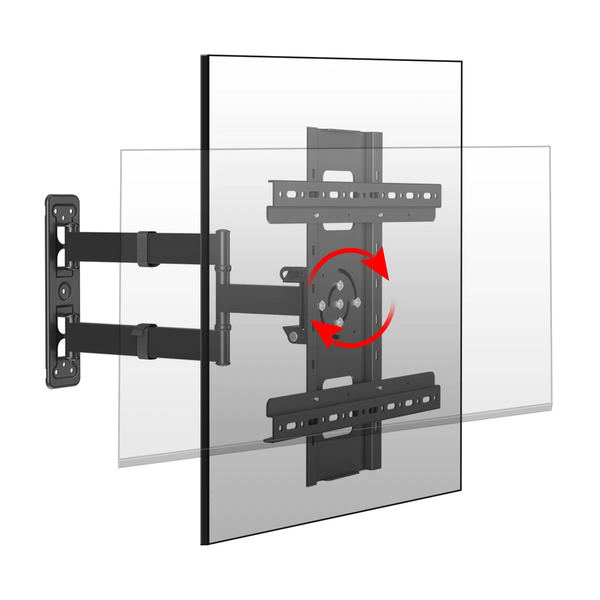Rotazione 90° Supporto TV da Parete Girevole/Estendibile per 32-60 Pollici, Carico 28kg VESA 400x400mm, Compatibile Televisione Verticali e Monitor, Braccio Regolabile DY3260
