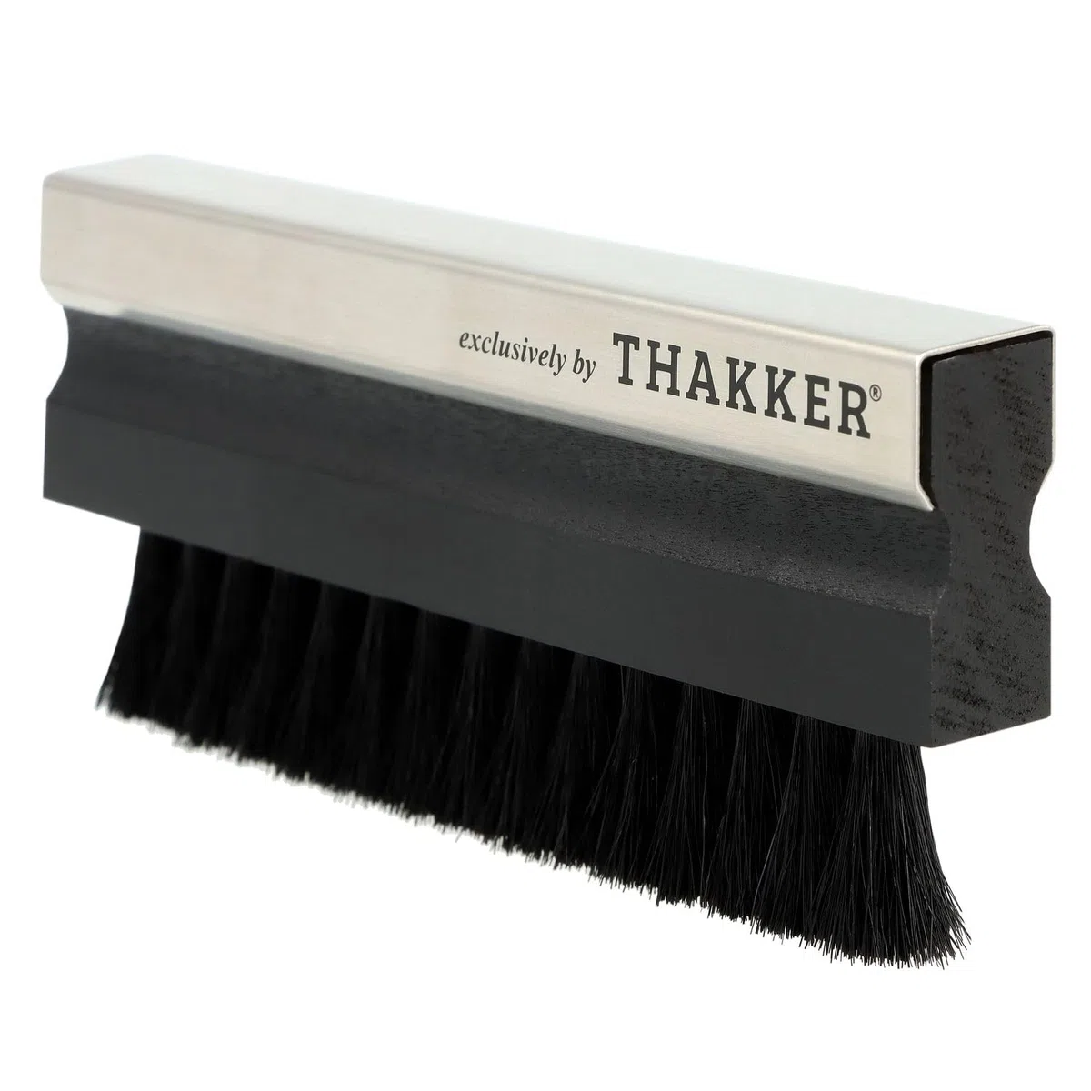 THAKKER William's Black Goatee Even Darker - Spazzola per Dischi Ora con Il 10% in più di Vero Pelo di Capra - Nero | Universale | Stile Vintage | Senza Nylon